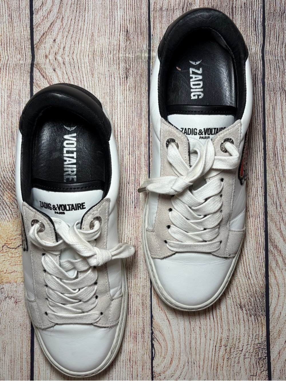 Zadig & Voltaire Heart Logo-Patch Sneakers - Picture 5 of 11